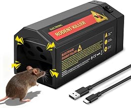 7000V Electric Rat Traps, Large Input Design, Reusable, Intelligent Sound and Light Alarm, Hygienic And Practical, Electric Mouse Trap for Kitchen, Indoor