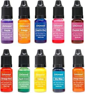 Candle Dye for Soy Wax 10 Bottles Vivid Colors Liquid Candle Making Dye for Soy Candle Making Highly Concentrate Candle Colour for Candle Making Supplies