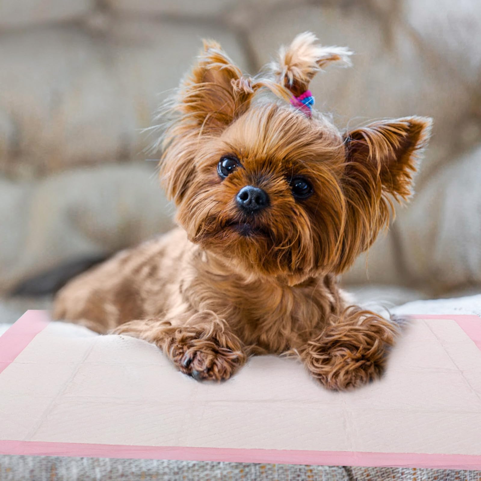 Tappetini Igienici per Cani 40 Pezzi Rosa Non Tessuto | Larghezza 60cm X 60cm, per Cuccioli e Cani Anziani, Uso in Hotel o Gabbia