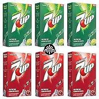 Vista 1 de 7UP - Mezcla de bebida en polvo, 6 cajas de 6 paquetes con 3 cajas de sabor a limón, lima y cereza, para un total de 36 palitos empaquetados por