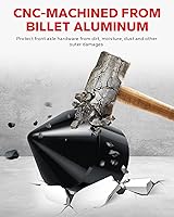 Vista 4 de Amazicha - Tapas de eje delantero para Harley Softail Sportster, Estilo 02 Negro