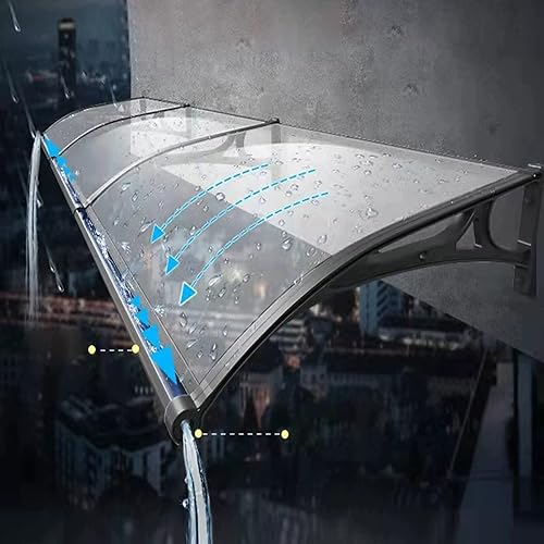 Toldo para ventana de exterior, con barra de aluminio y soporte de aleación de aluminio, toldo de entrada para puerta de jardín, toldo de entrada