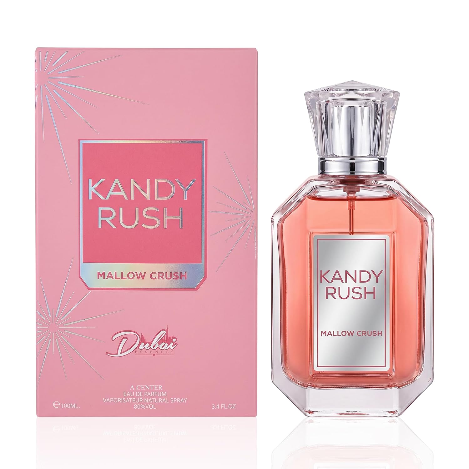 A CENTER Kandy Rush Mallow Crush Women's Perfume 3.4 Fl Oz | Luxury Eau de Parfum 100ml | Long Lasting Marshmallow, Orange Blossom & Vanilla Fragrance | Sweet Gourmand Daily Use Gift for Her