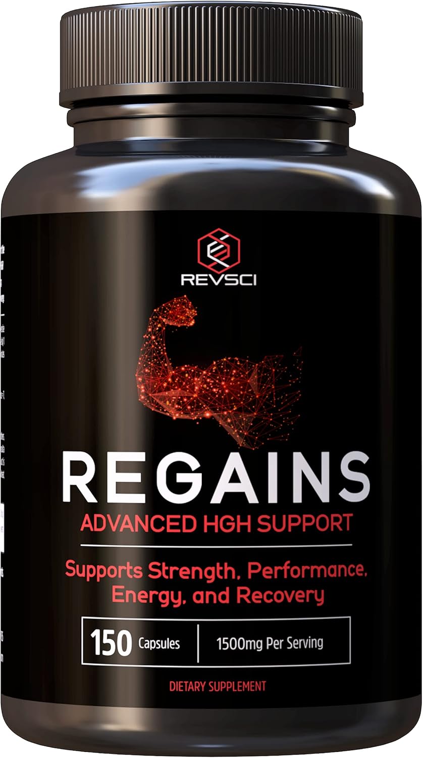 HGH Supplements for Men & Muscle Builder for Men - Regains Natural Growth Hormone Booster, Human Growth Hormones HGH for Men & Women, Anabolic Bodybuilding & Muscle Building Supplements 150 Capsules : Health & Household