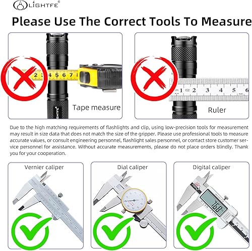 Miniatura 6 de LIGHTFE Clip de linterna B101, clip de acero inoxidable duradero, se puede utilizar como clip de tapa, clip de bolsillo, clip de bolsa, conveniente