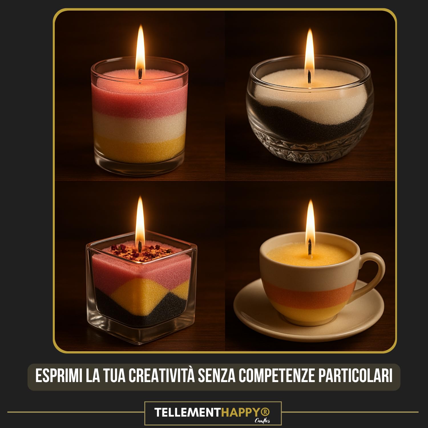 Cera per Candele in Sabbia 1kg 20 Stoppini Profumo Gelsomino Sand Wax Ecologica e Riutilizzabile | Facile Creazione | Granelli di Cera Vegetale | Perfetto per DIY Candele Artigianali