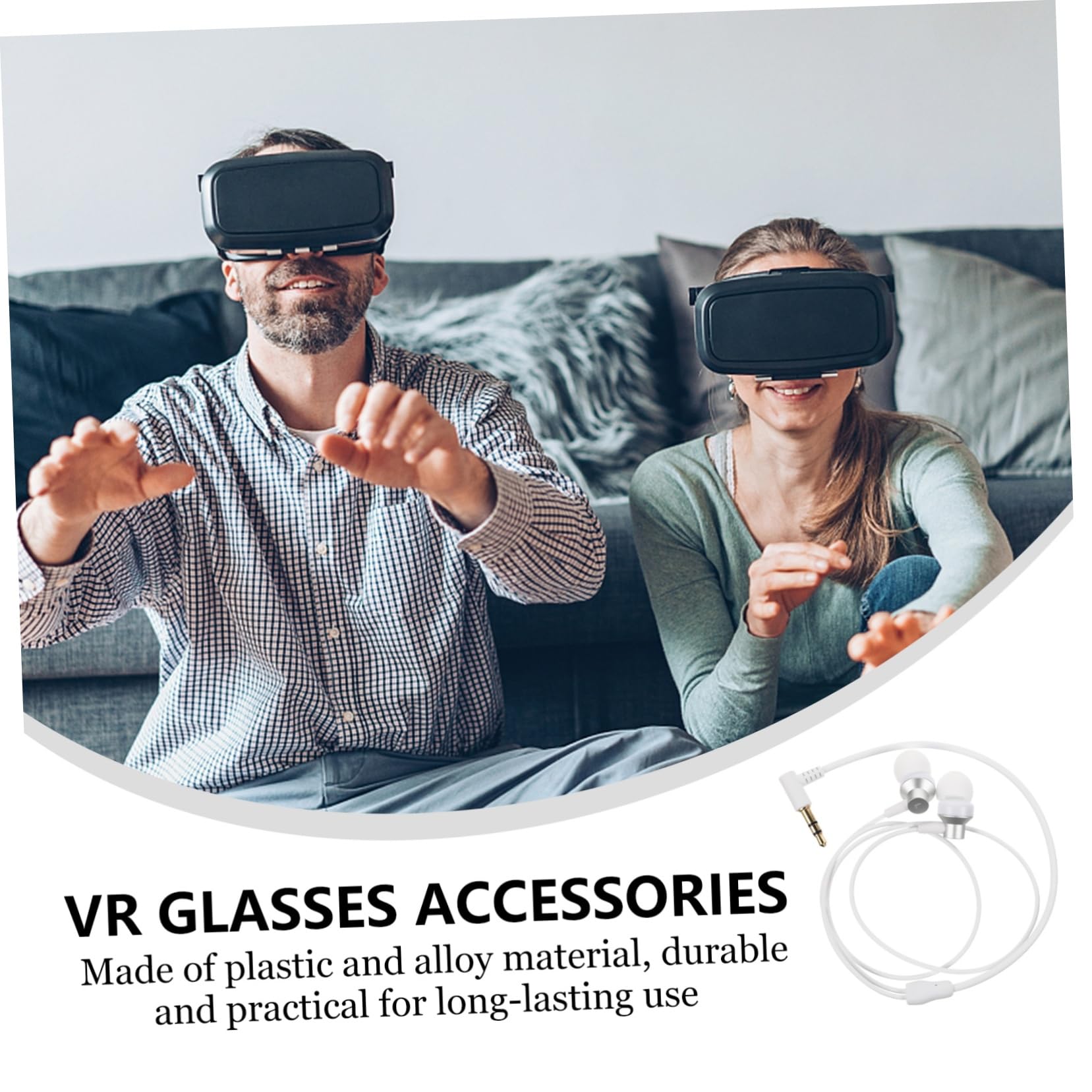Artibetter 3piezas Auriculares in Ear para Gafas VR Diseño Práctico y Duradero Materiales Sonido Estéreo Accesorios Esenciales para Experiencias De Realidad Virtual