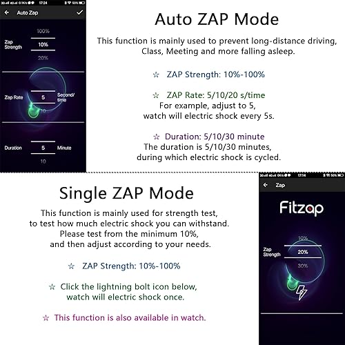 Miniatura 4 de Reloj despertador digital de choque eléctrico para adultos y sordos, reloj inteligente sin repetición con aplicación Bluetooth, batería de carga