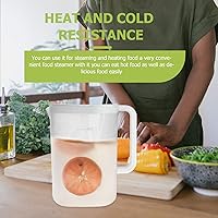 Vista 7 de Yardwe Hervidor de agua fría de plástico resistente al calor de gran capacidad de 2.2 litros con tapa de escala de medición y asa, fácil de rellenar