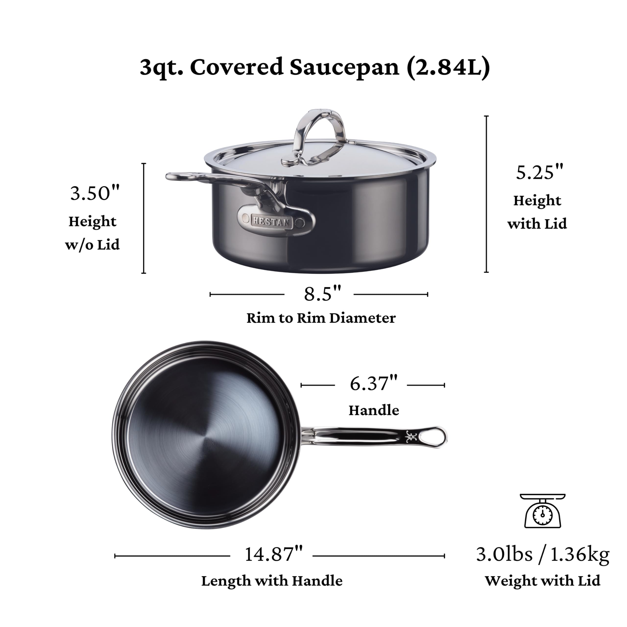 Hestan NanoBond Saucepan: 4x Stronger, PFAS-Free -2