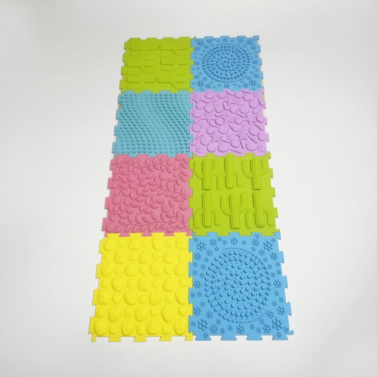 2 Pezzi Tappeto Sensoriale con Lettere Educativo Tappeto Puzzle in Schiuma Rimovibili per Neonati, Cameretta, Asilo Nido