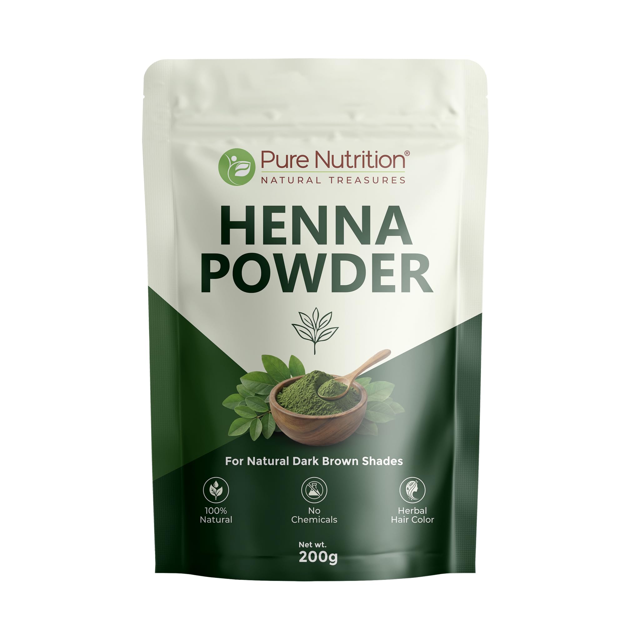 Pure Nutrition Henna Powder 200g | Herbal Mehndi for Hair, Dark Brown Hair Color, Chemical Free Grey Coverage & Hair Conditioning for Men & Women-picture-41