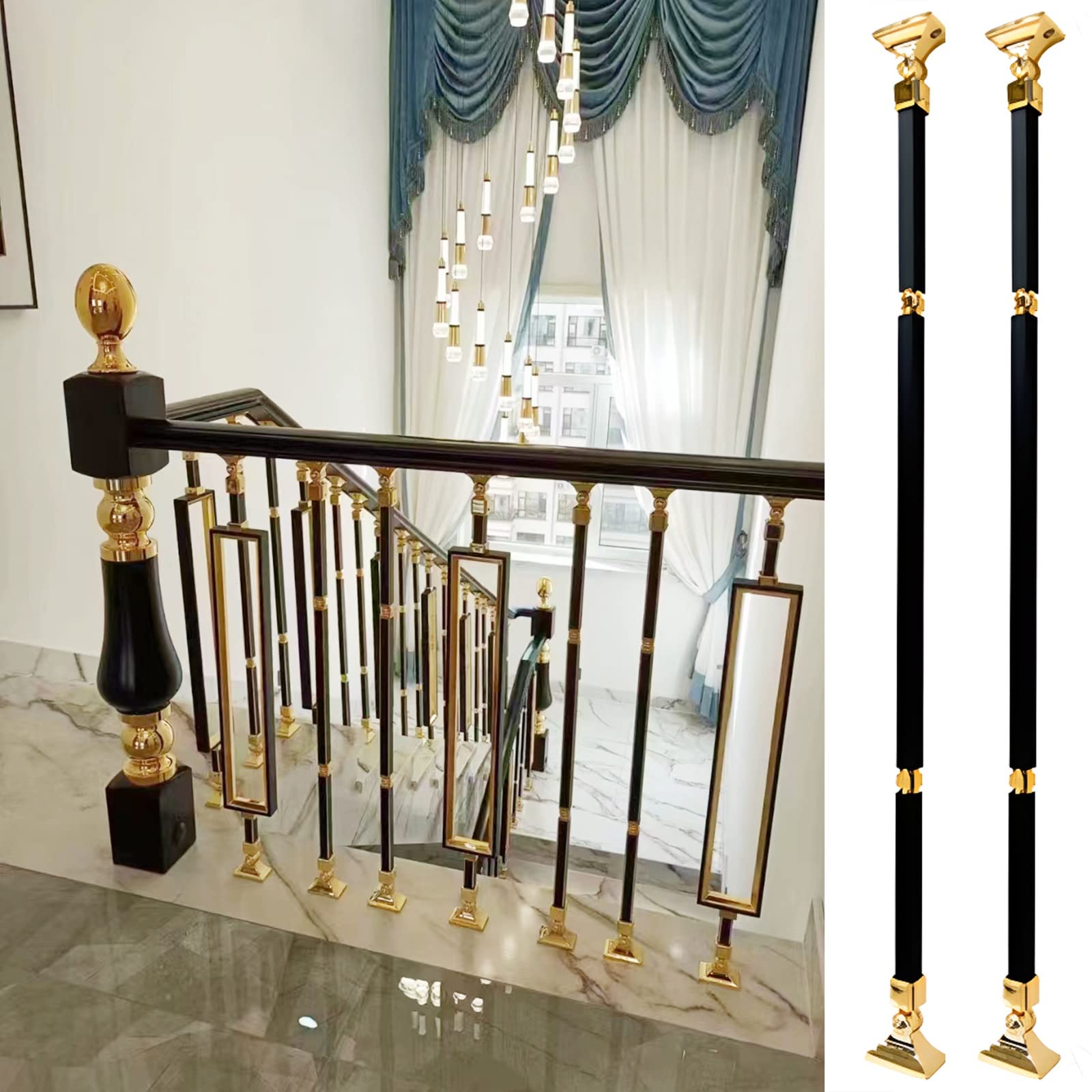 Balustres d'escalier carrés creux pour sécuriser le balcon extérieur