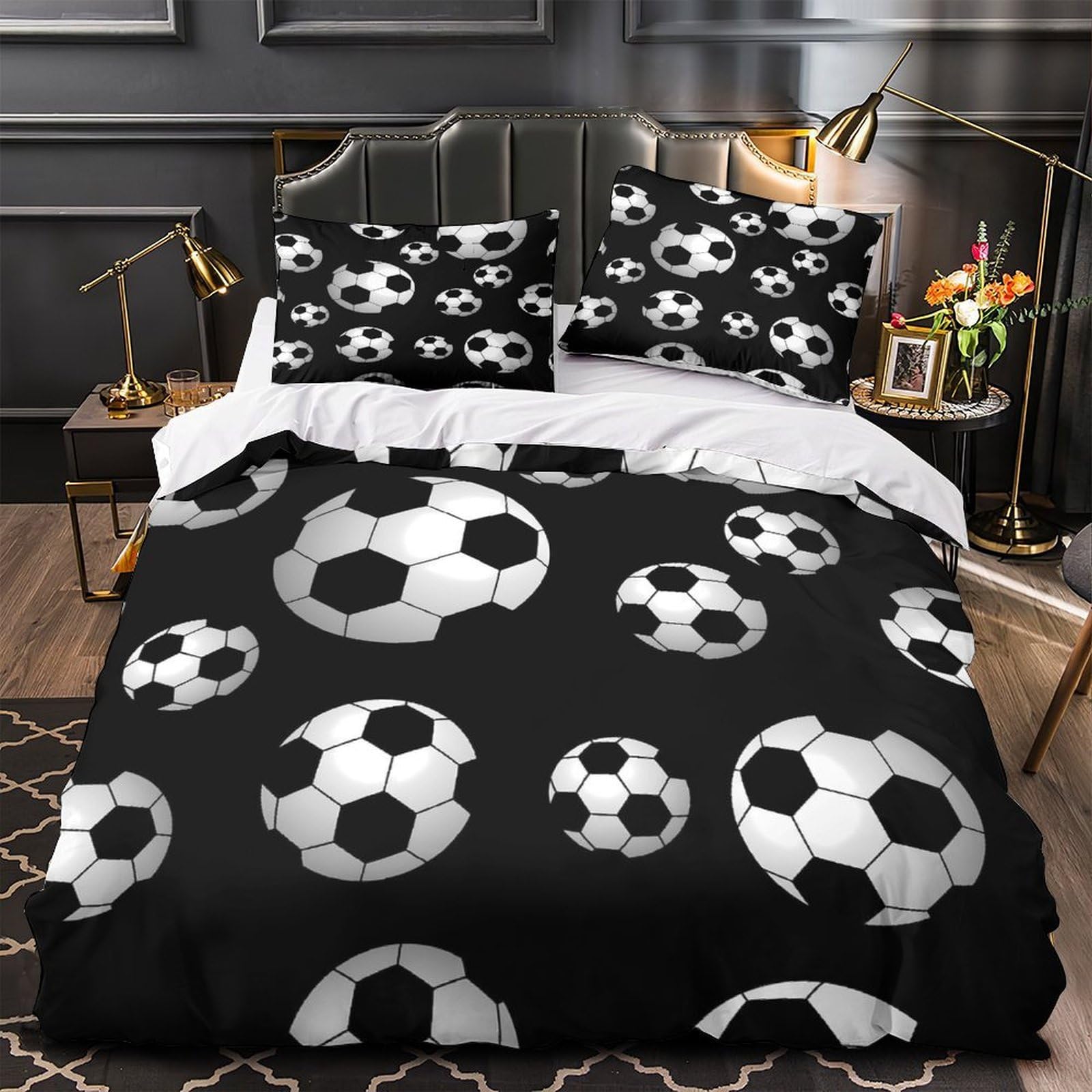 Housse de couette football 140x200 idéale comme idée cadeau pour enfant