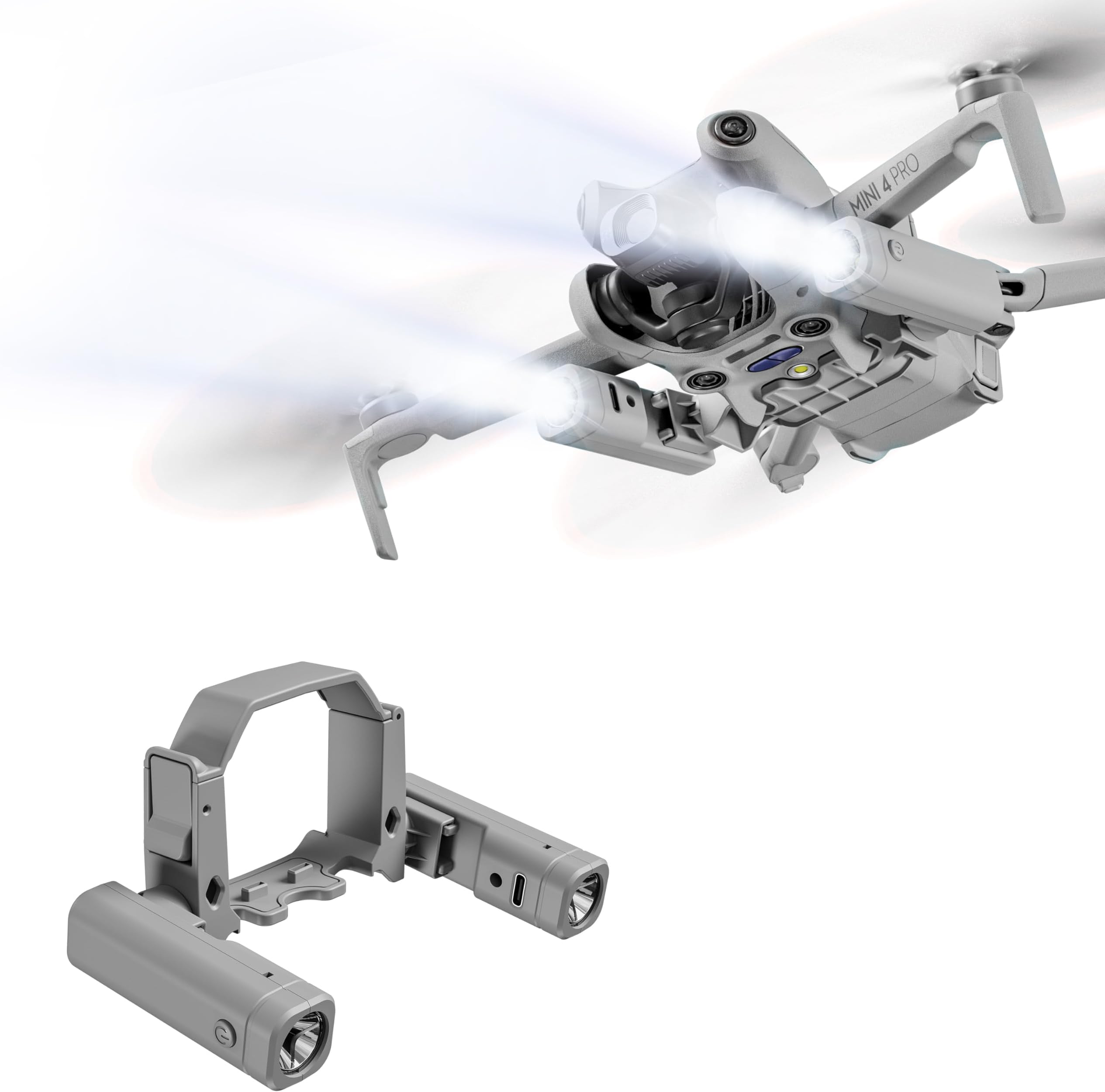 LED Night Flight Aassist Light for DJI Mini 4 Pro Accessories,Searchlight Night Flight/Emergency Flashers/Flight Light Headlight for DJI Mini 4 Pro
