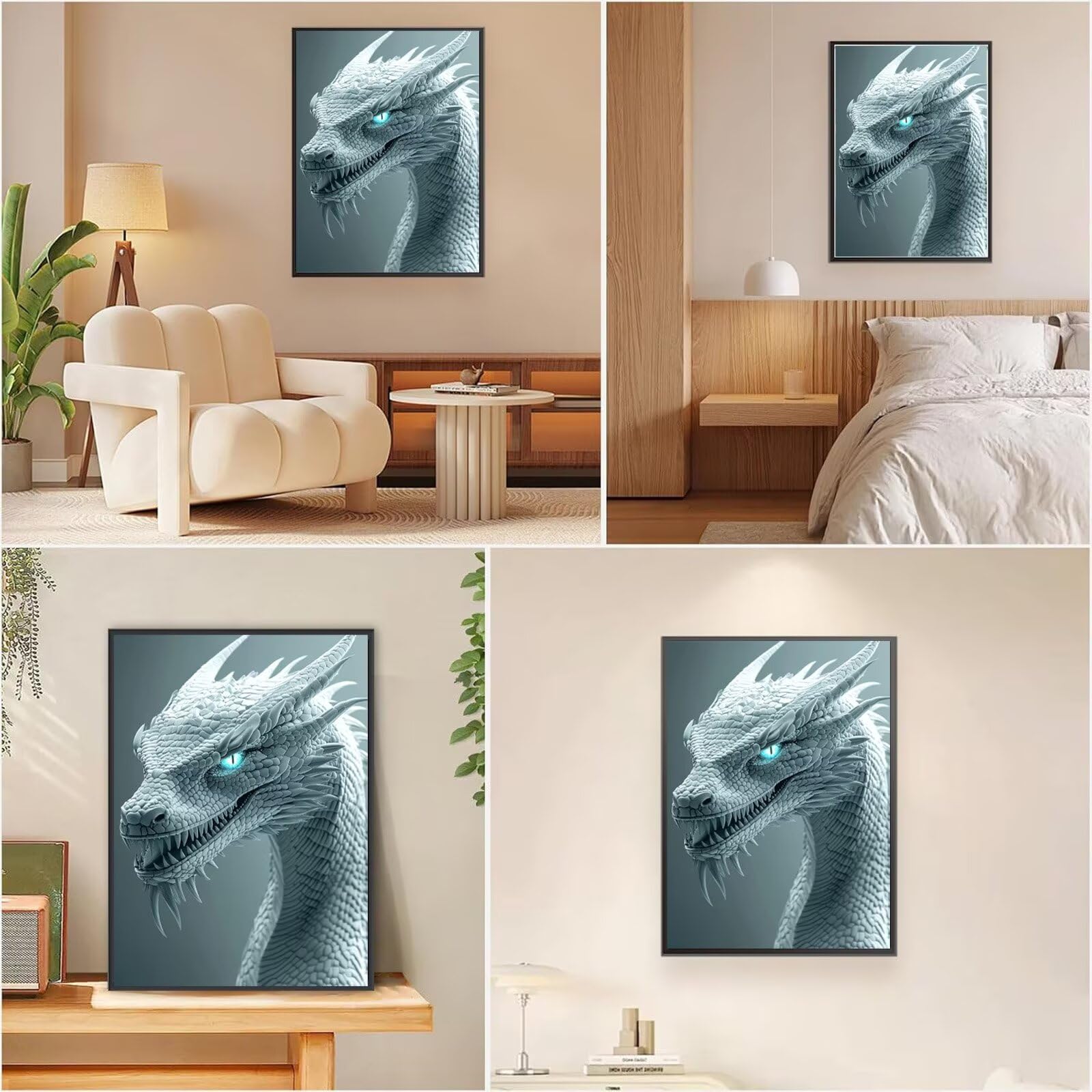 Diamond Painting Kit Completo Animale Diamond Painting Drago Modello, Fai Da Te Passatempo per Adulti Strass Punto Croce Diamantini Crystal Art per Home Wall Room Decor, Regalo Donna 60x90cm, Model968