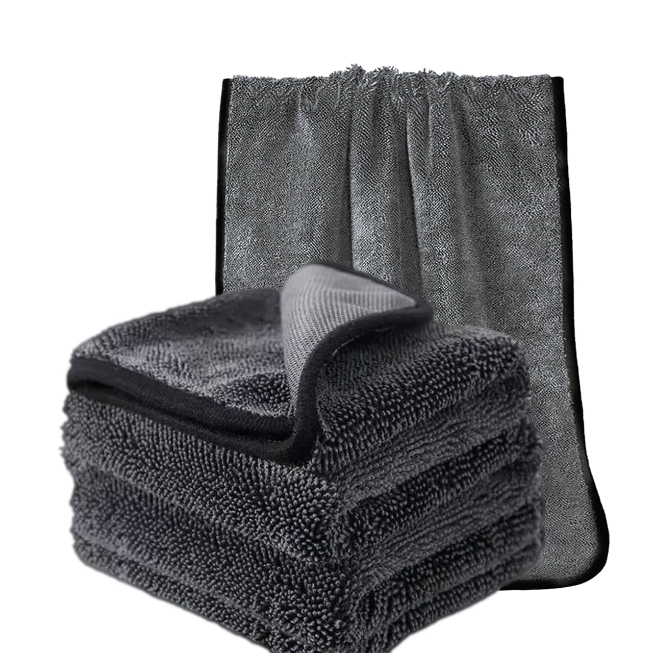 Photo 1 of 2-Pack 1200 GSM Car Drying Towels – Microfiber Towels for Cars (36" x 24"), Ultra-Absorbent, Streak-Free, Scratch-Free, No Water Spots, Double-Twist Pile & Edgeless Design