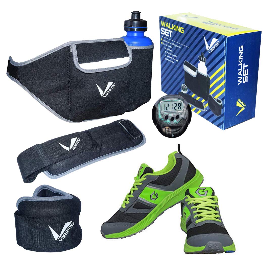 Bright Grey/Green Size-7 with Verified Walking Set Vf-1026-image-22