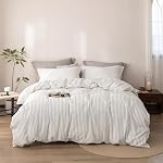 Linen Grey Duvet Cover Super Queen Size 98inch x 90inch,100% Washed Cotton Duvet Cover with Zipper Closure and 2 Pillowcases, Color of New Nature Linen