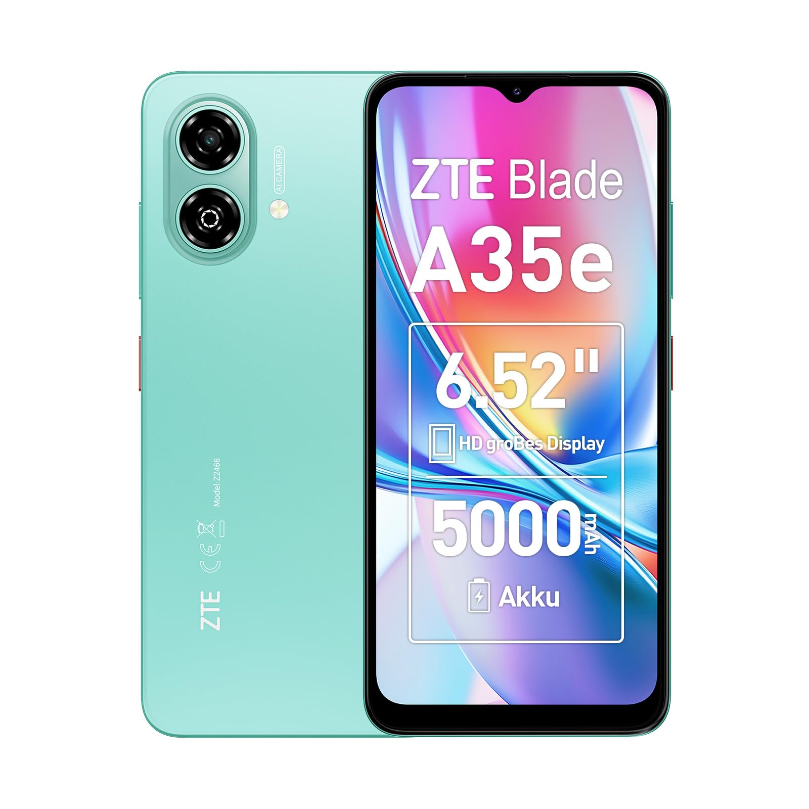 ZTE Blade A35e 2GB+64GB Android-Smartphone mit 5000 mAh Akku