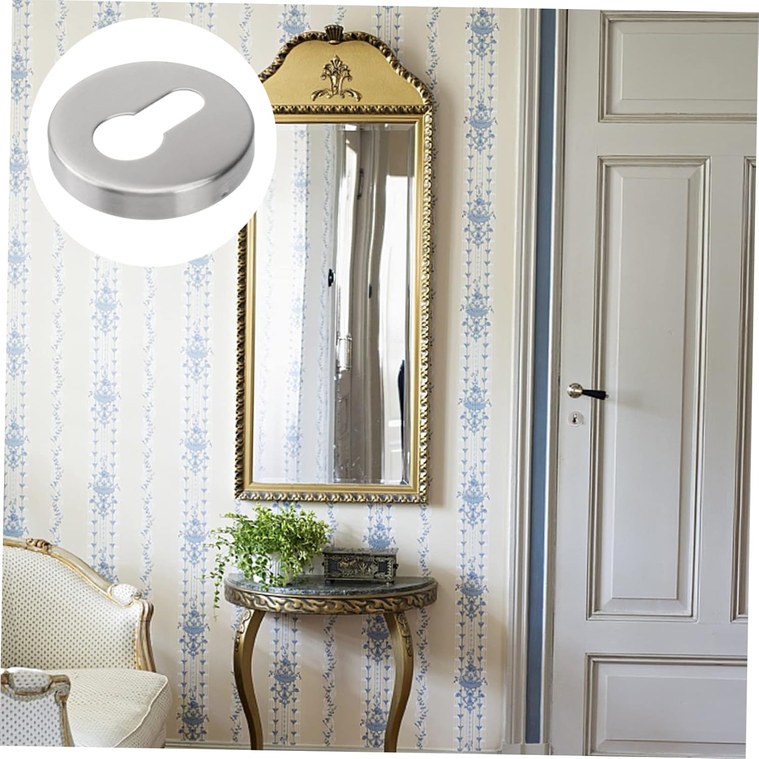 2sets Keyhole Protector Door Lock Decorative Cover Wall Cover for Security Door Accessory Style