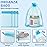 ANZNKU 100 Pack Organza Bags 4x6 Inch, Small Mesh Bag Drawstring Organza Gift Bags for Baby Shower, Party Favors(Lake Blue)