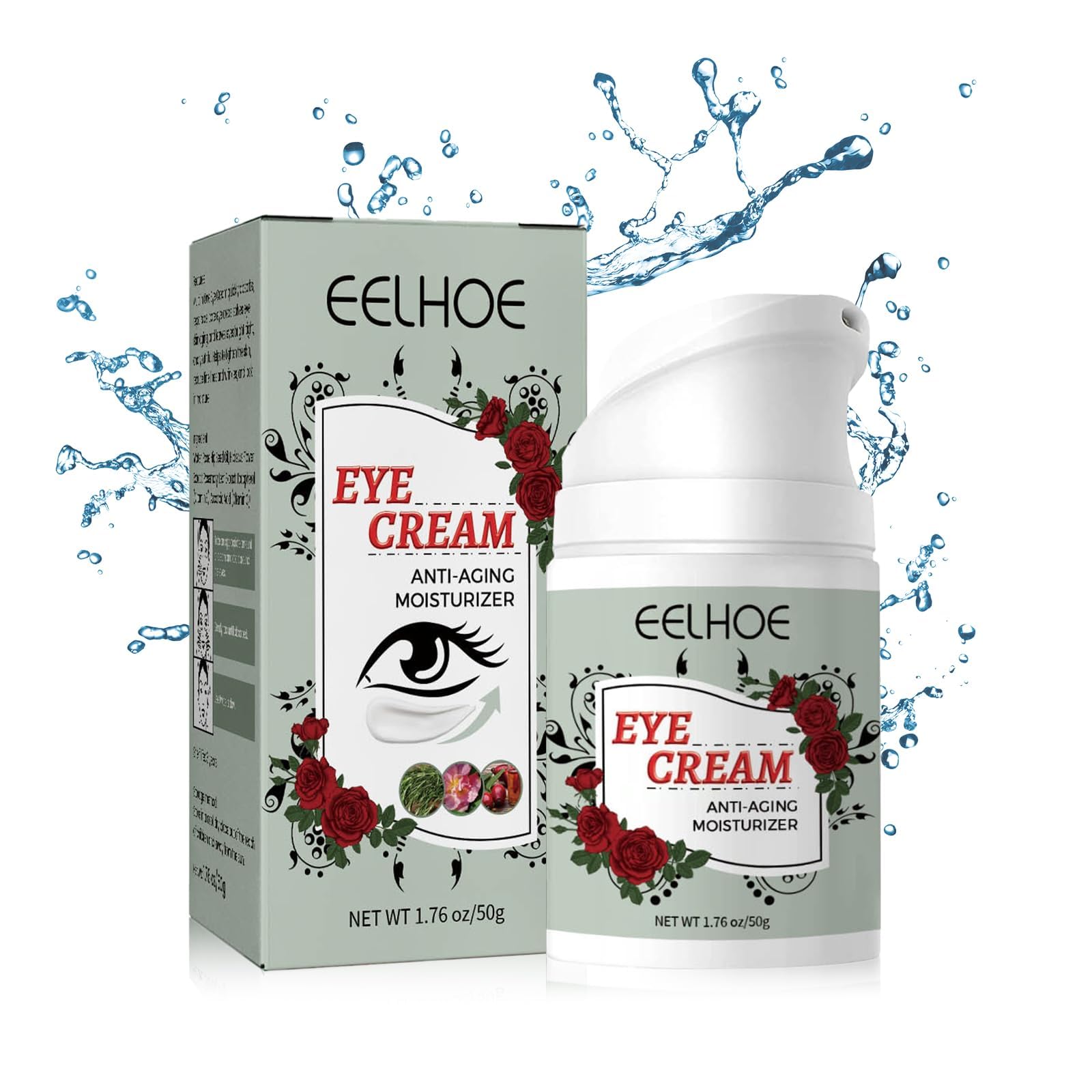 Azonee Eye Cream Anti-Aging, Anti Wrinkle Cream, Removes Under Eye Puffiness, Bags, Expression Lines, & Dark Circles, Natural Ingredient Moisturizer Improve Dryness Reduce Fine Lines and Wrinkles