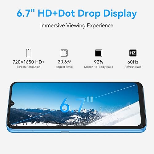 Miniatura 2 de UMIDIGI Power 7 MAX - Teléfono celular desbloqueado, batería de 6 GB+128 GB 10000 mAh, pantalla completa de 6.7 pulgadas + cámara triple AI de 48