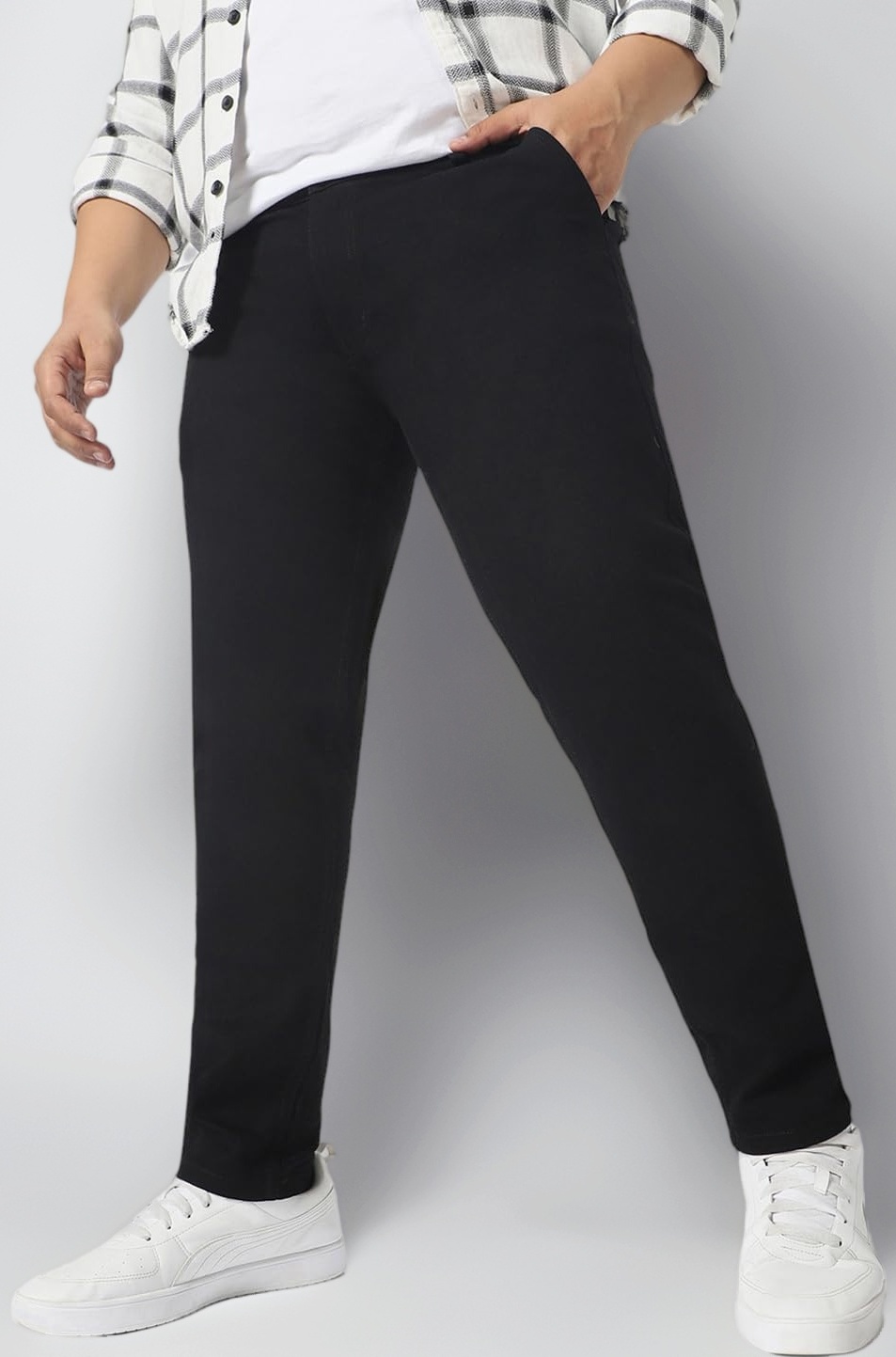 Men's Regular Fit Mid Rise Washed Jeans Stretchable