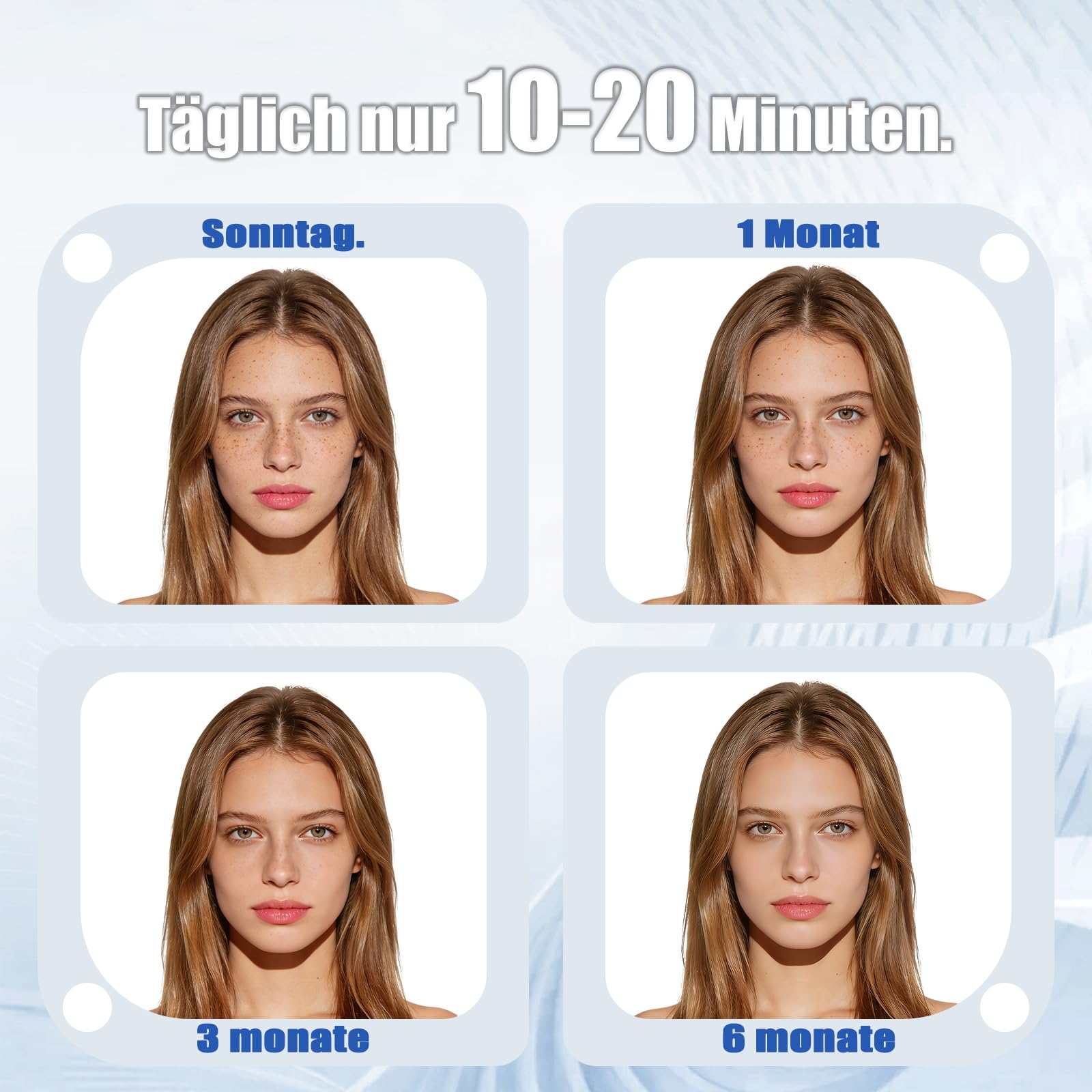 Masque Neck Set LED Visage Professionnel 7 Couleurs – Luminothérapie Anti-Âge Anti-Acné, Stimulation Collagène 630nm, Soin Visage Rajeunissement Peau, Réduction Rides & Taches-Blanc