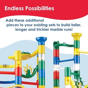MindWare Marble Run Regular Add-On Set Expansion Pack for Marble Run Building Toy, 50 Durable Interlocking Pieces, Ages 4 and Up