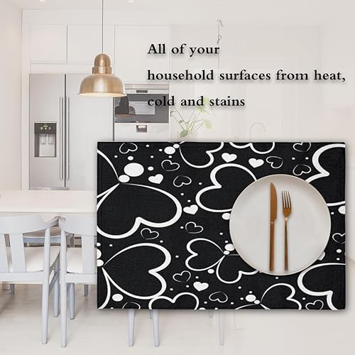 Miniatura 7 de Butterfly Design Decor Placemats Set of 4 Table Mats Washable Placemat Waterproof Place Mats for Party Home Dining Table Decor 18x12 in