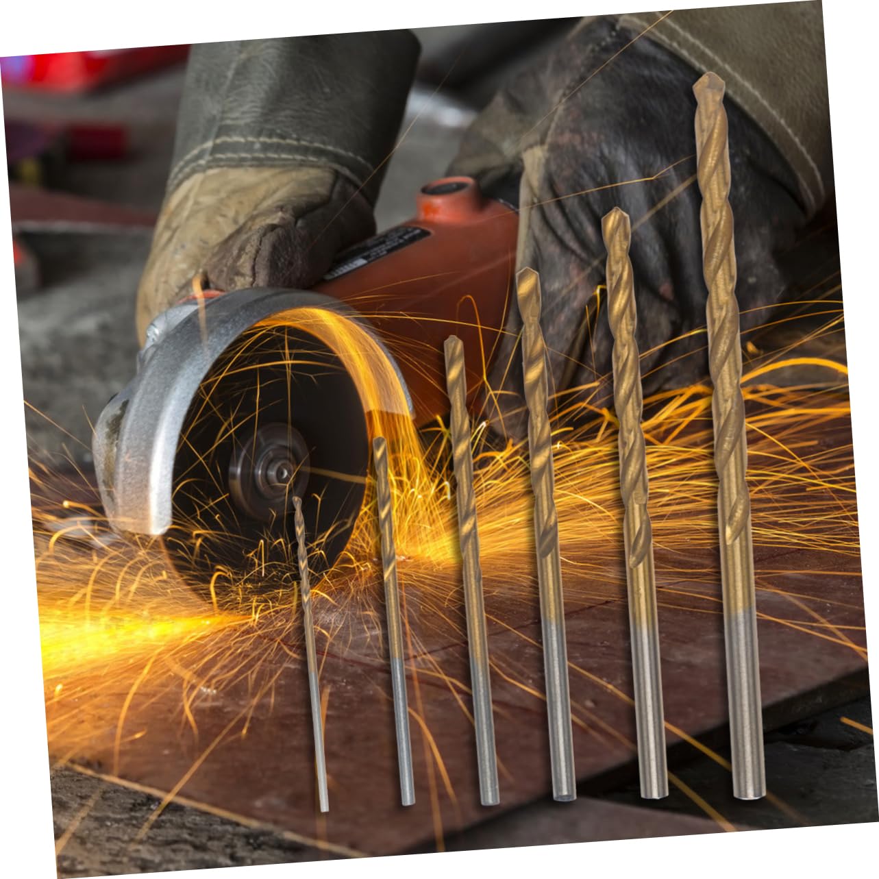 HOMSFOU 120 Pcs Small Drill Set Stepped and Tap Drill Bits Titanium Coated for Plastic