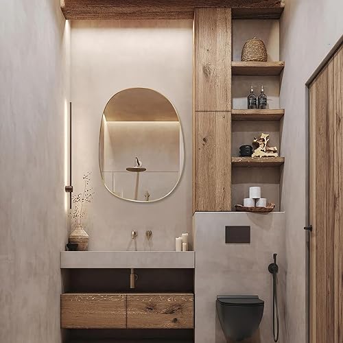 Miniatura 8 de PHOSPHOR Espejo negro asimétrico irregular decorativo para habitación, hogar, baño, dormitorio, sala de estar, casa de campo, decoración de pared