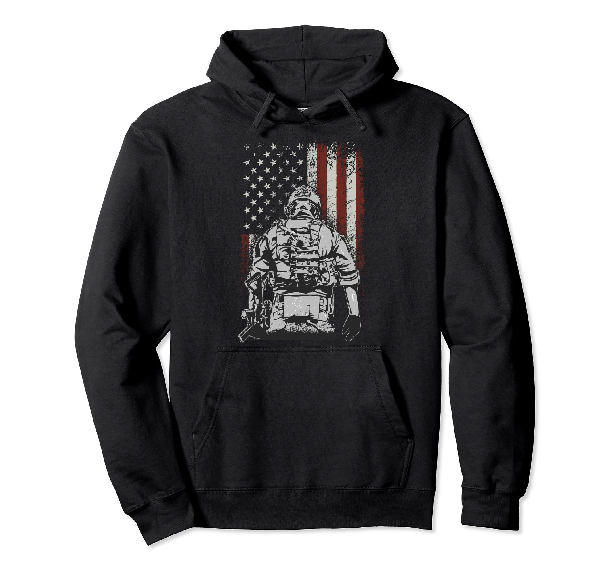 USA United States Amerika Bundeswehr Vintage RetroUsed Look US Army German Army Vintage Retro America Design Pullover Hoodie