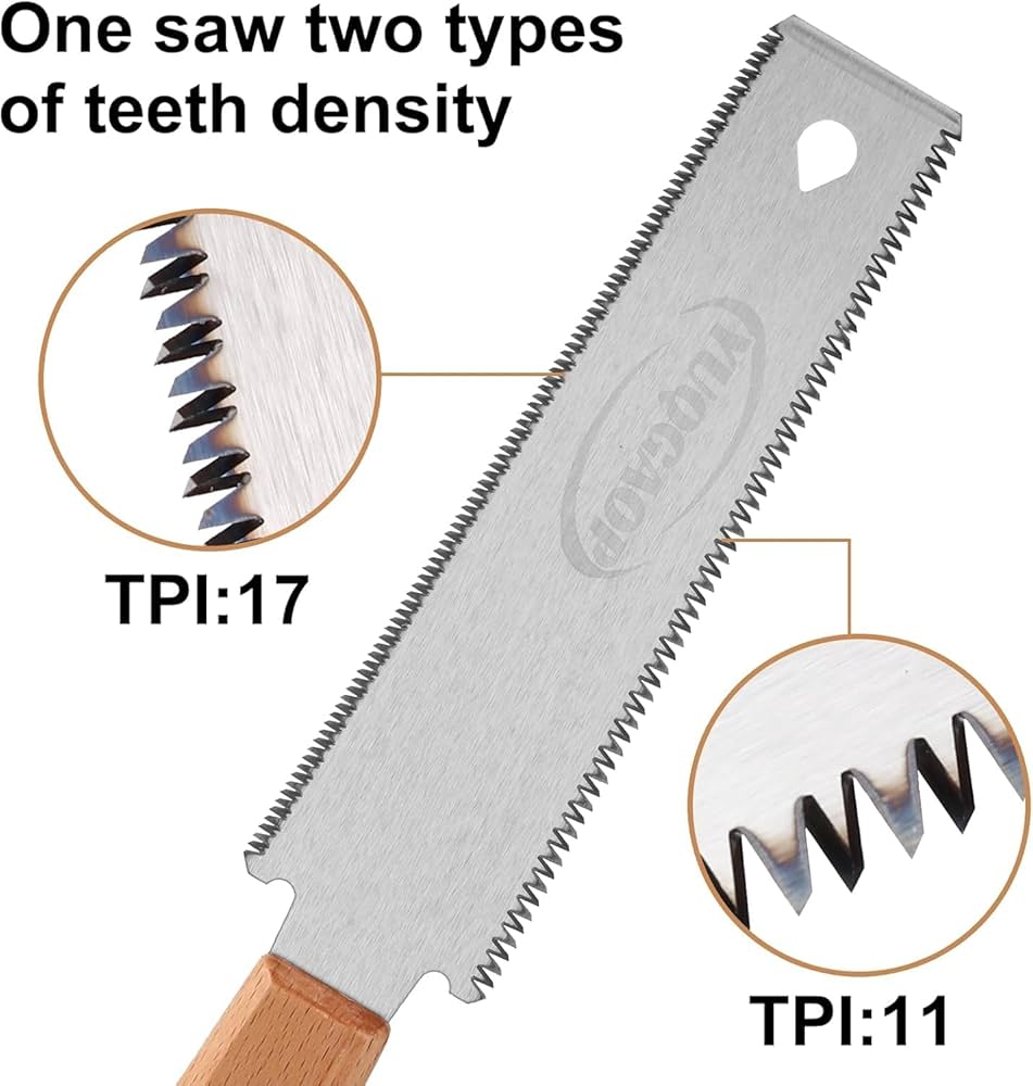 その他 SAWA YUQGAOP Japanese Pull Saw, Hand Saw With Double Edges of 11