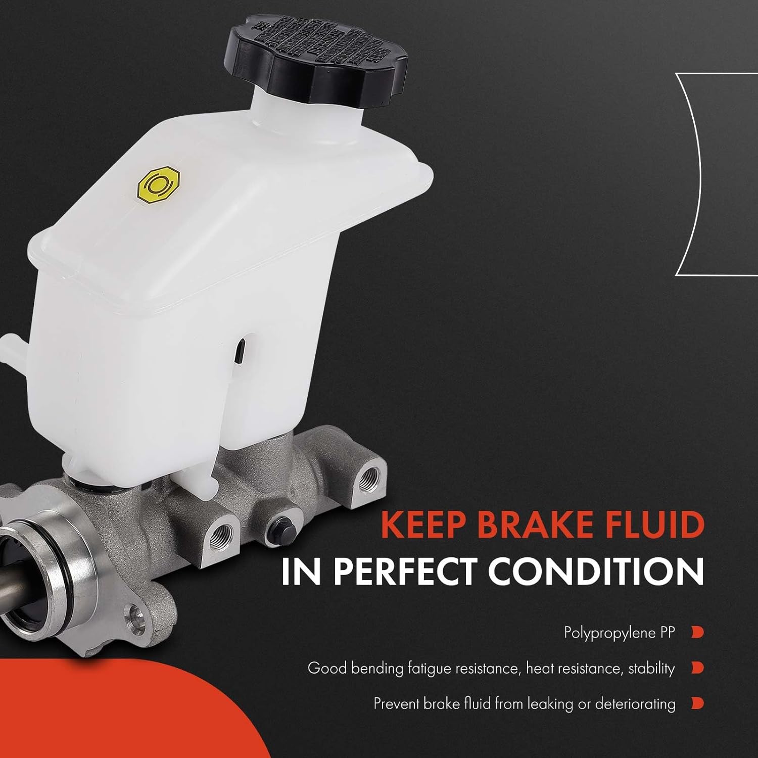 A-Premium Brake Master Cylinder with Reservoir and Sensor Compatible with Kia Vehicles - Rio 2006-2011, Rio5 2006-2011, 4-Wheel ABS, Manual Transmission - Replace# 585101G110