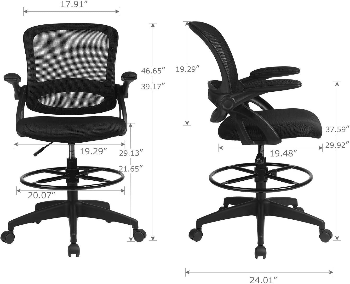 Buy Comhoma Drafting Chair Tall Office Chair With Flip Up Armrests For Computer Standing Desk Adjustable Foot Ring Ergonomic Mesh Back Table Chair Black Online In Vietnam B08gcn1nvm Buy Comhoma Drafting Chair Tall Office Chair With Flip Up Armrests For Computer Standing Desk Adjustable Foot Ring Ergonomic Mesh Back Table Chair Black Online In Vietnam B08gcn1nvm