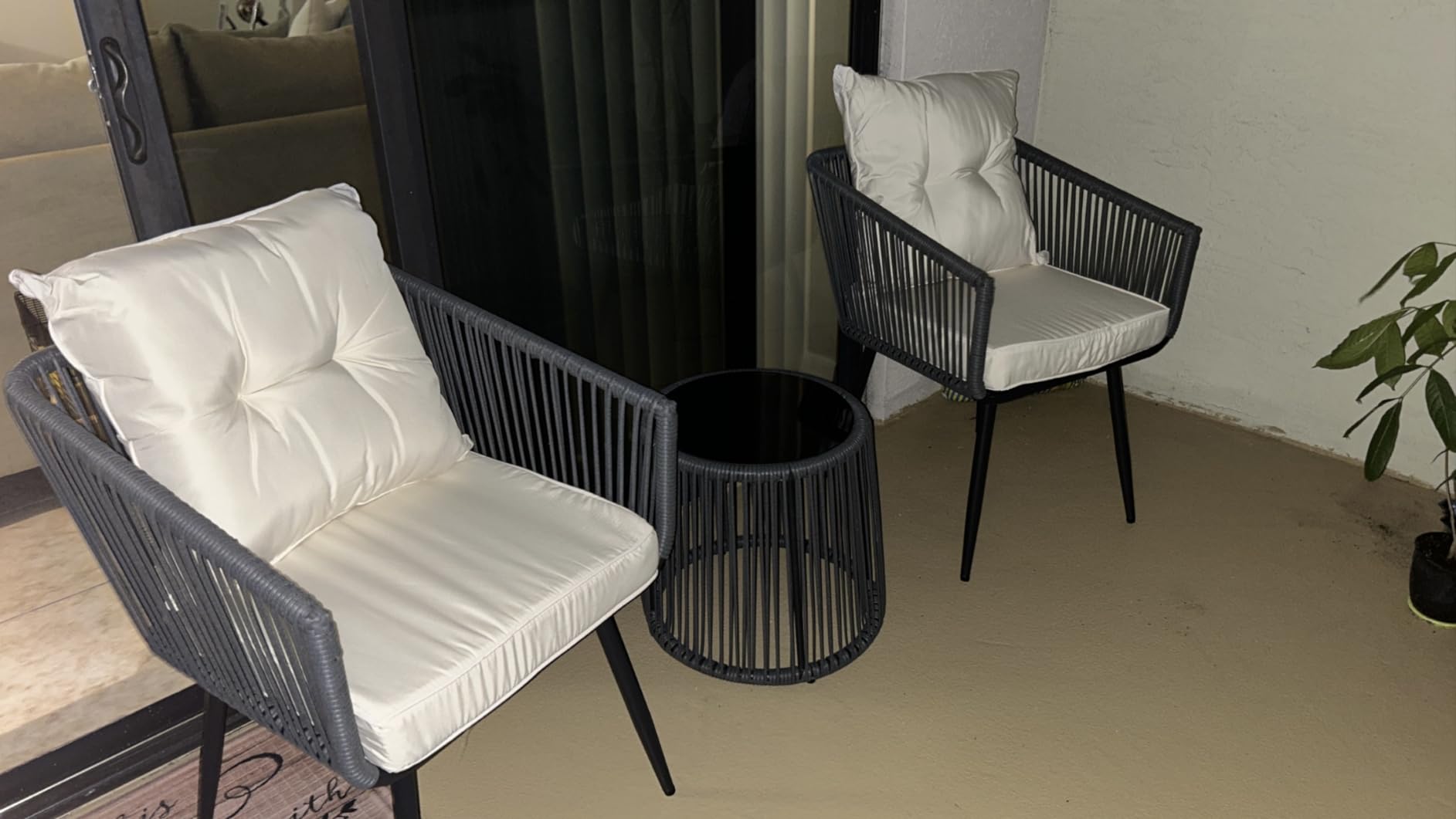 $22/mo - Finance BPTD 3 Piece Outdoor Bistro Set Patio Set Balcony ...