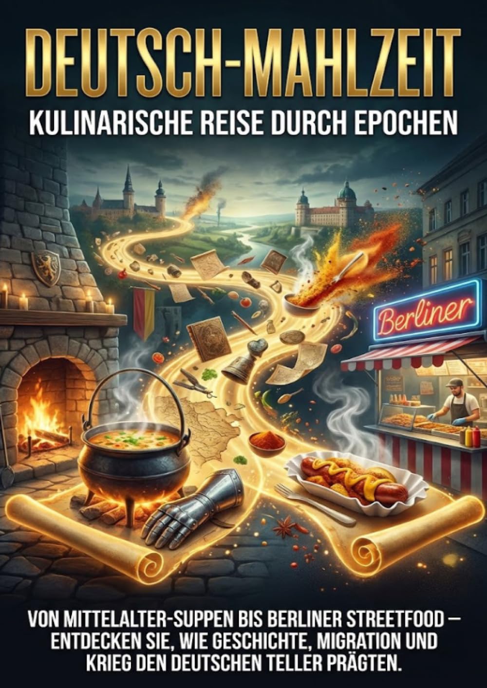 Deutsch-Mahlzeit: Kulinarische Reise Durch Epochen: Von Mittelalter-Suppen bis Berliner Streetfood – entdecken Sie, wie Geschichte, Migration und Krieg den deutschen Teller prägten.