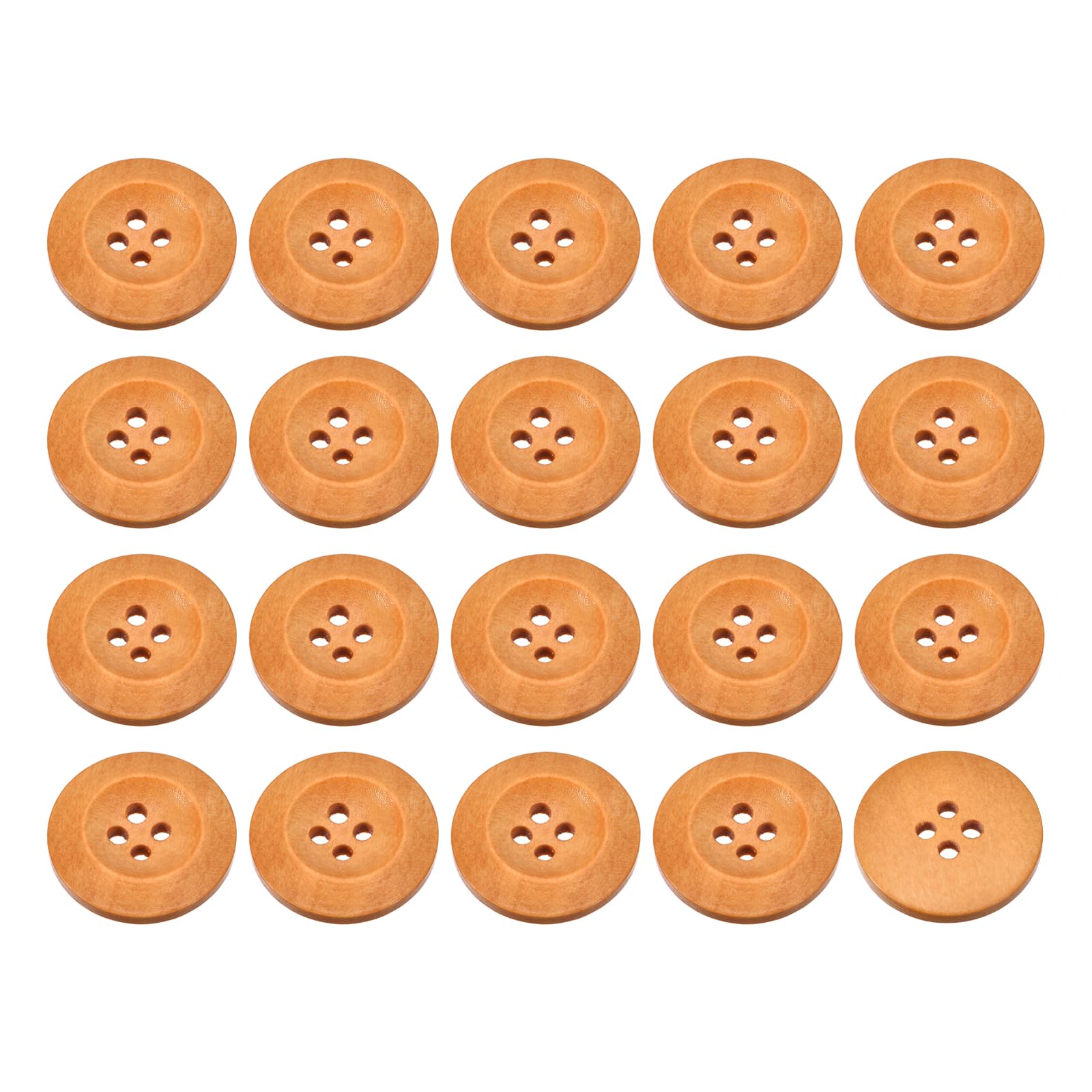 Boutons en bois marron clair de 28 mm, parfaits pour rehausser vos gilets et tricots faits main