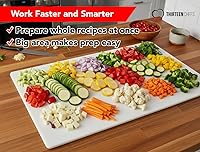 Vista 2 de Thirteen Chefs Tabla de cortar extra grande de 30 x 18 pulgadas para carnes, caza y pescado, plástico HDPP de 1/2 pulgada de grosor para servicio