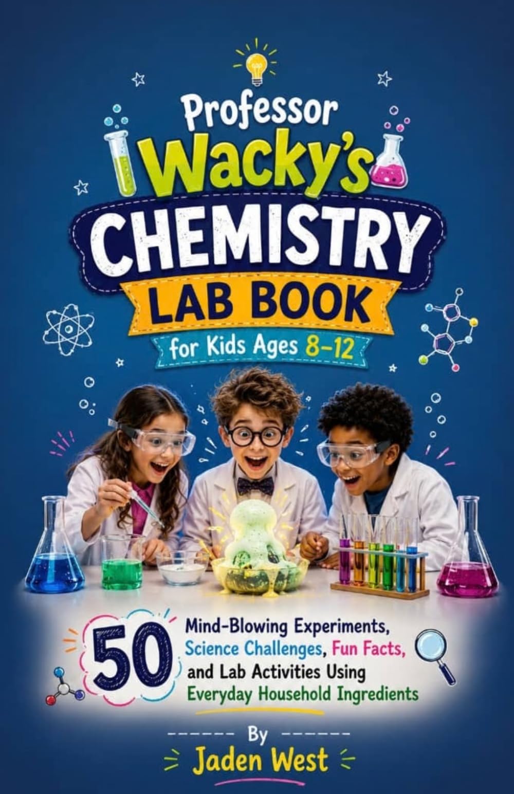Professor Wacky’s Chemistry Lab Book for Kids Ages 8–12: 50 Mind-Blowing Experiments, Science Challenges, Fun Facts, and Lab Activities Using Everyday Household Ingredients