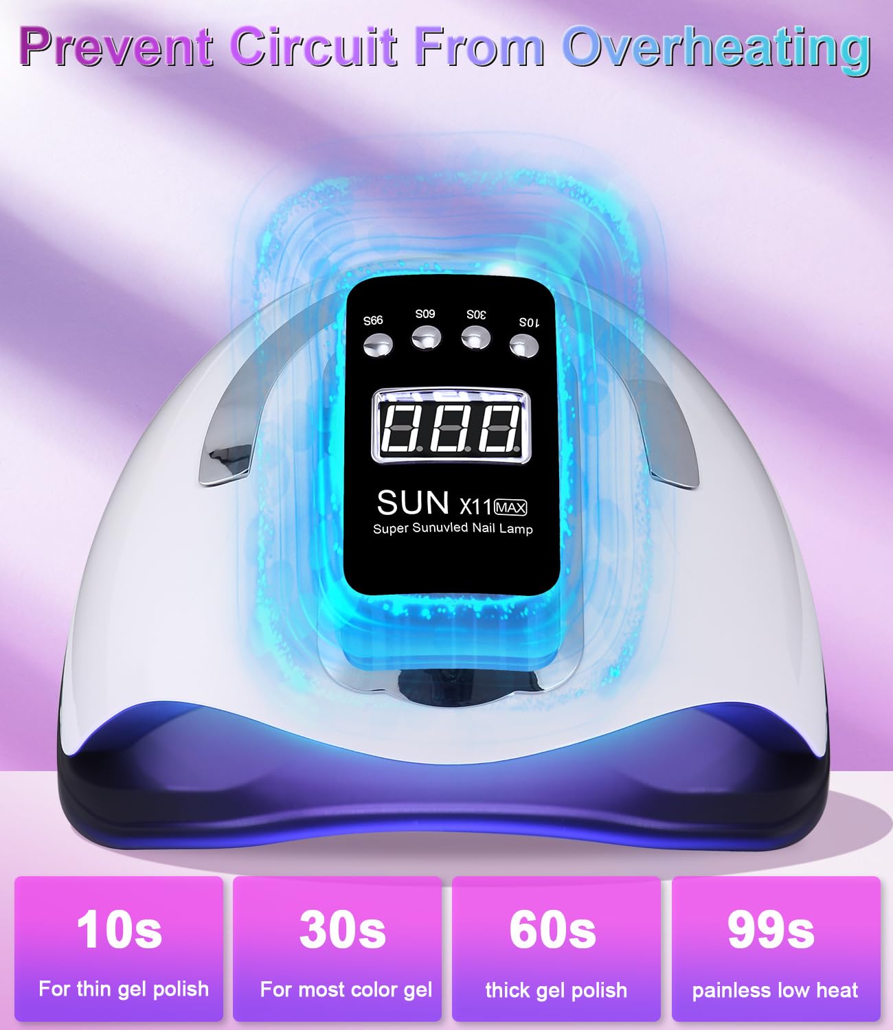 Lampada UV LED Unghie, 280W Professionale Semipermanente Curare Rapidamente Pedicure Fornetto Unghie per Tutti i Smalti, Automatico Sensore e Schermo 4 Timer per Manicure a Casa e in Salone
