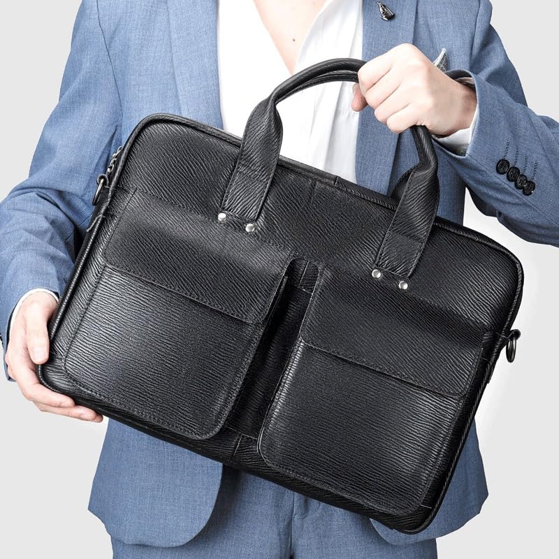 JSEIAJB Briefcase Men's Business Computer Bag Retro Men's Tote Briefcase3