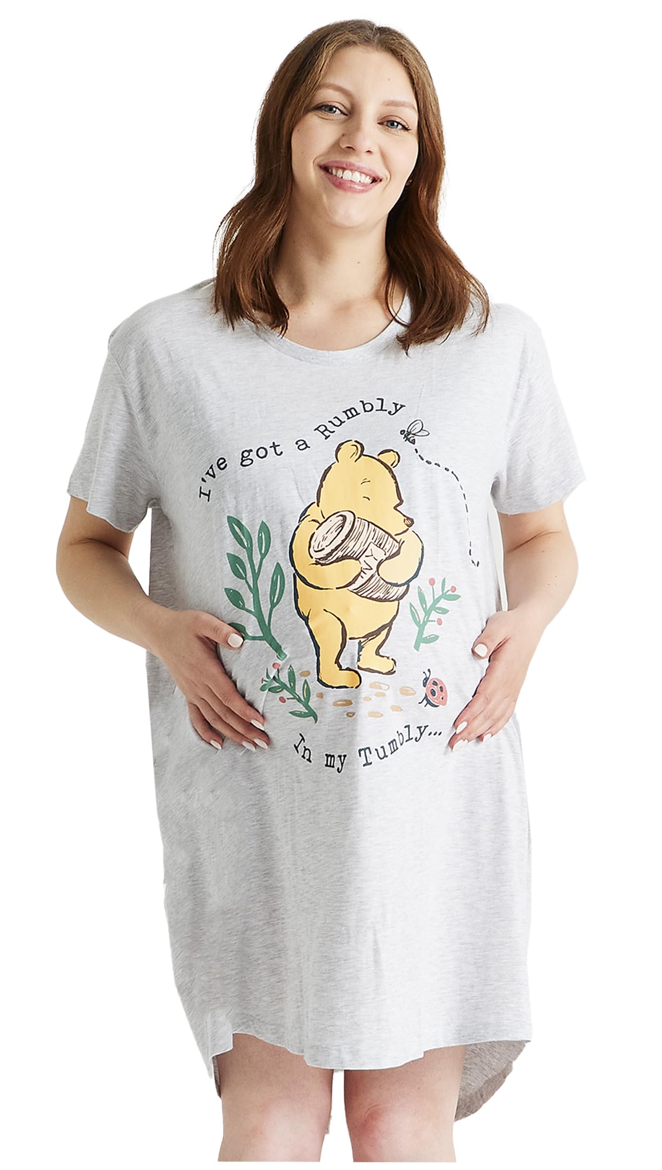 Disney Women's Winnie The Pooh Maternity Nightshirt (, S)
