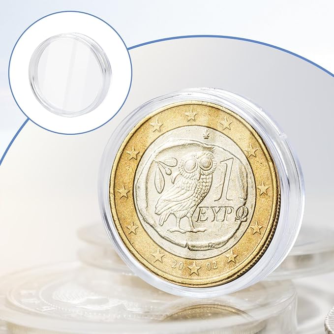 10 cápsulas transparentes para monedas de 38mm miniatura 4
