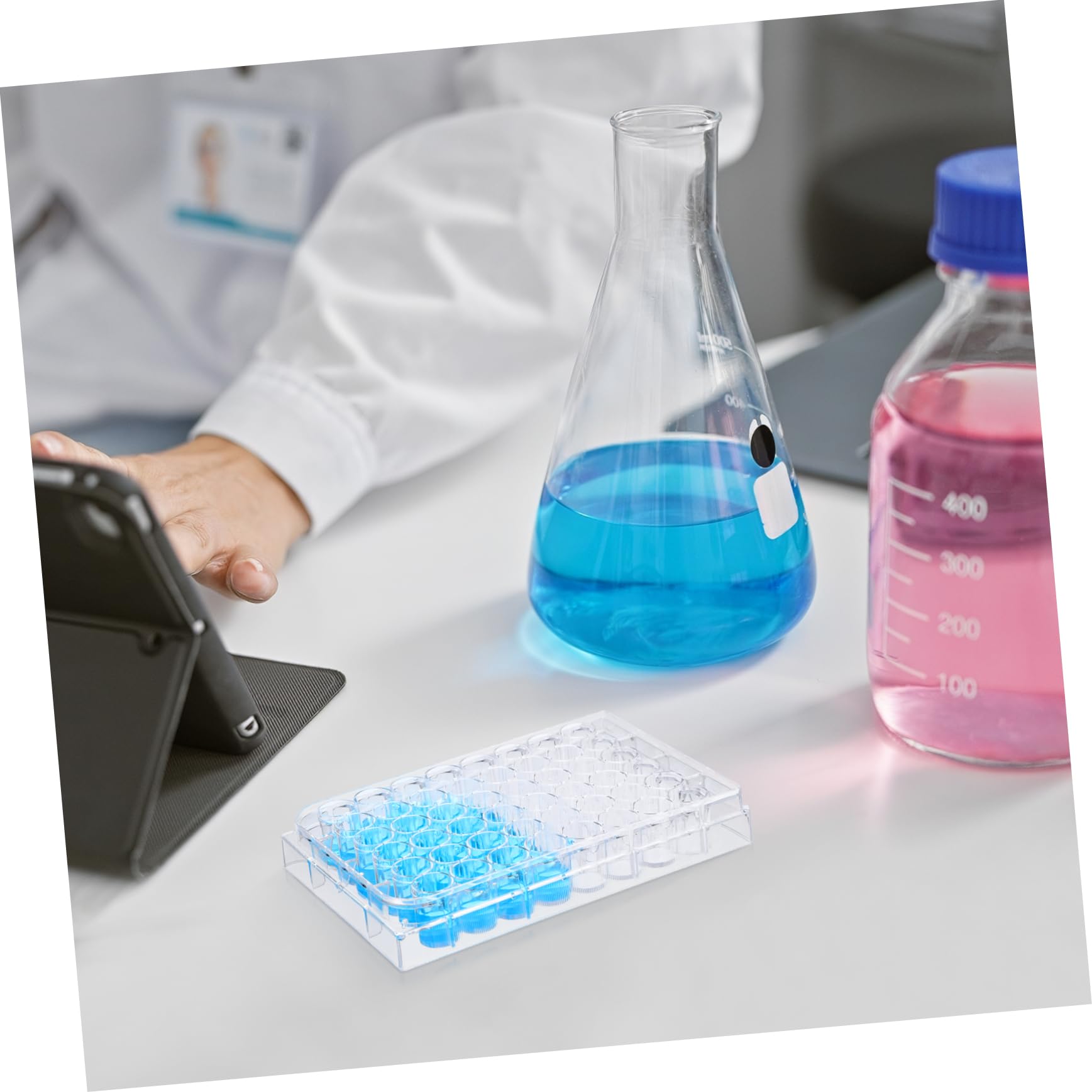 ULTECHNOVO 10pezzi Piastra Per Coltura Cellulare Trasparente Da Pozzetti Con Coperchio Stabile Strumento Per Esperimenti Di Laboratorio e Coltura Tissutale