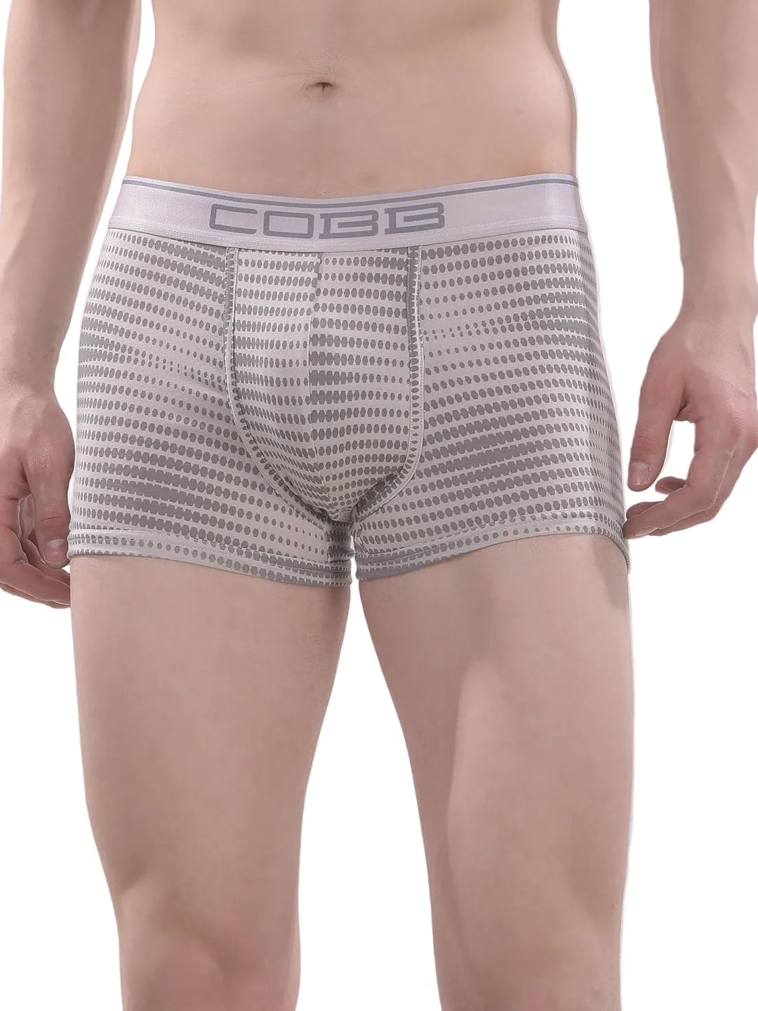 Men's Printed Grey Premium Trunk for Men Stretchy Fabric and Microfibre Waistband