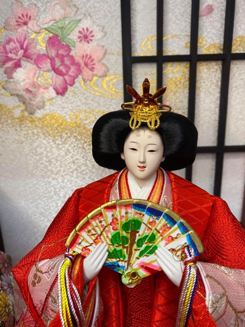 東京久月 雛人形 立親王アクリルケース飾り 間口約42×奥行約28×高